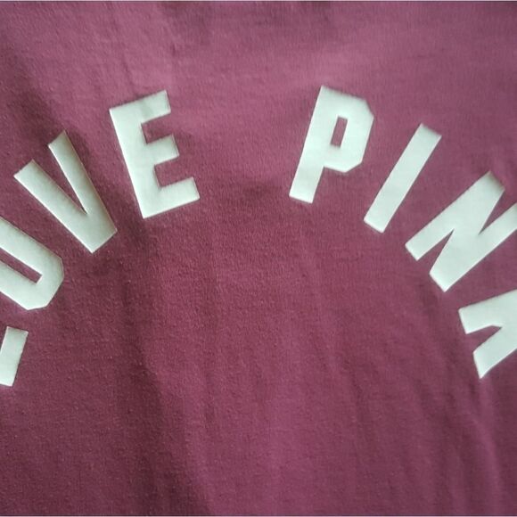 PINK Victoria's Secret Mauve Short Sleeve Tie Front Top Size Small - Picture 2 of 5